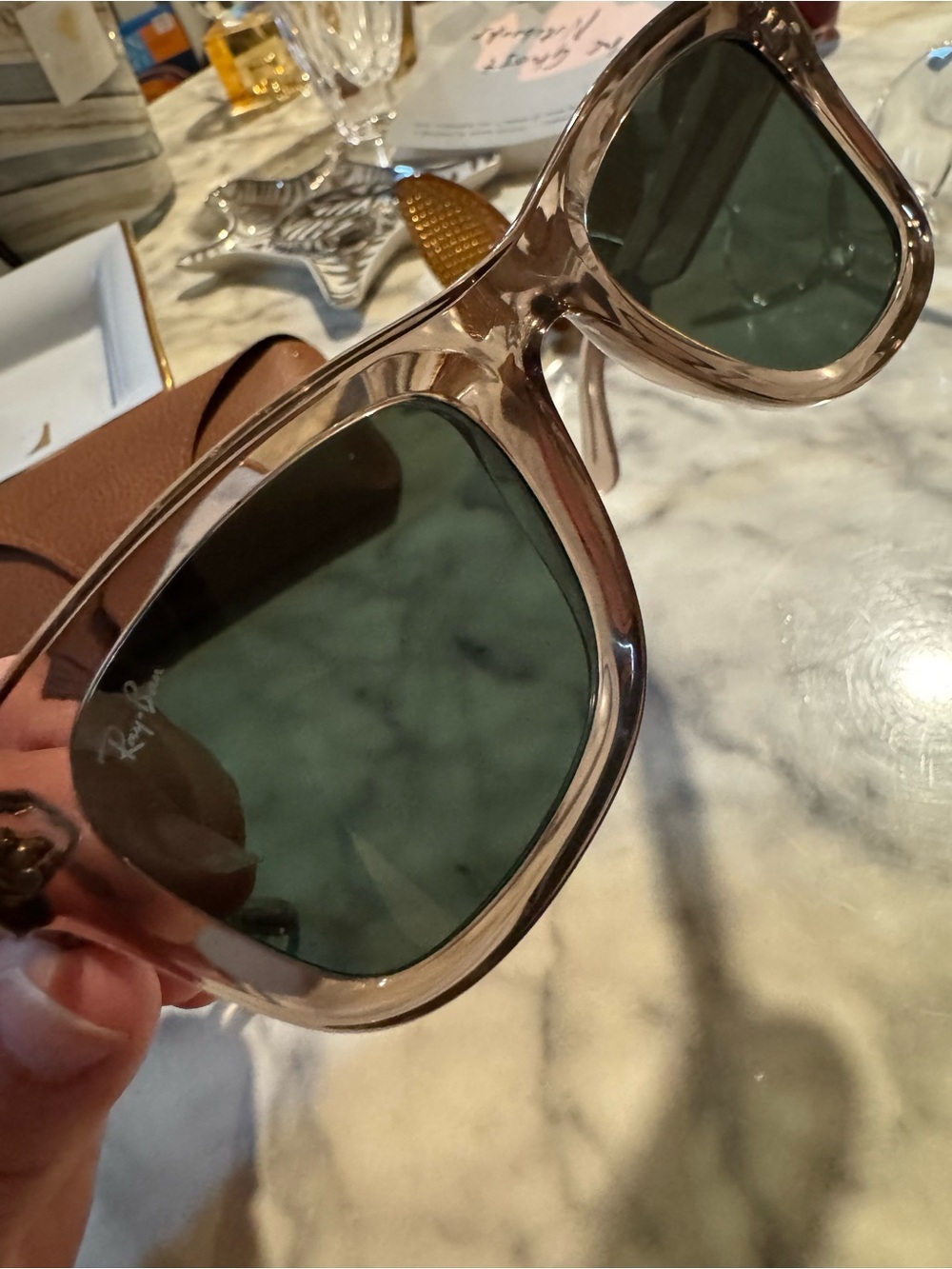 Ray-Ban Men’s Transparent Brown Reverse Green Lenses